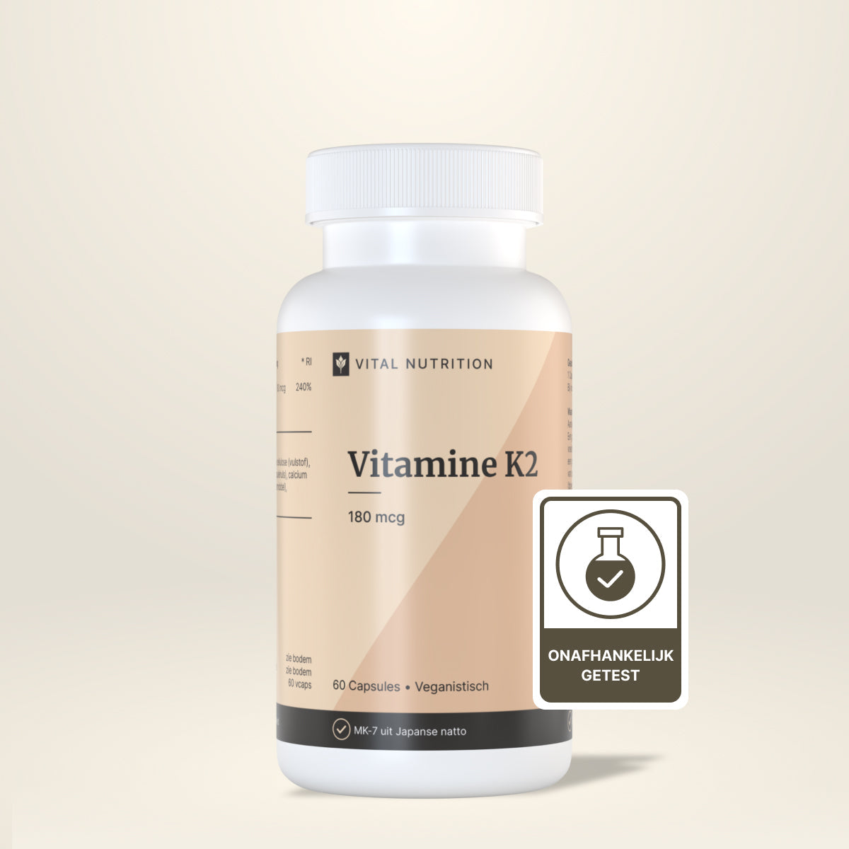 Vitamine K2 180mcg van Vital Nutrition onafhankelijk getest