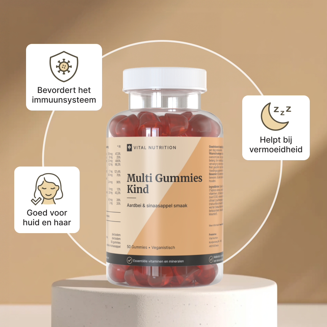 Gezondheidsvoordelen van Vital Nutrition Multi Gummies Kind