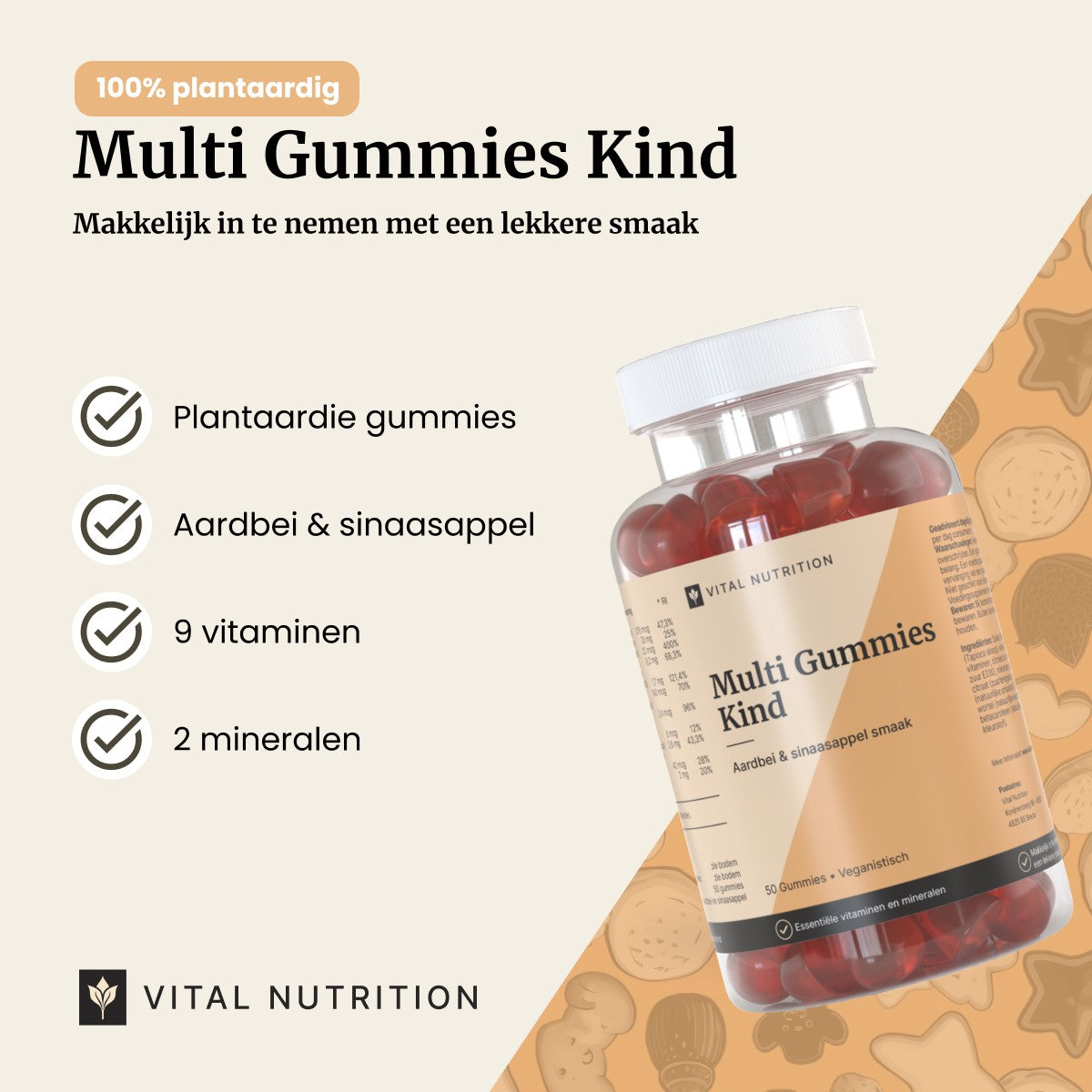 Voordelen van Vital Nutrition Multi Gummies Kind