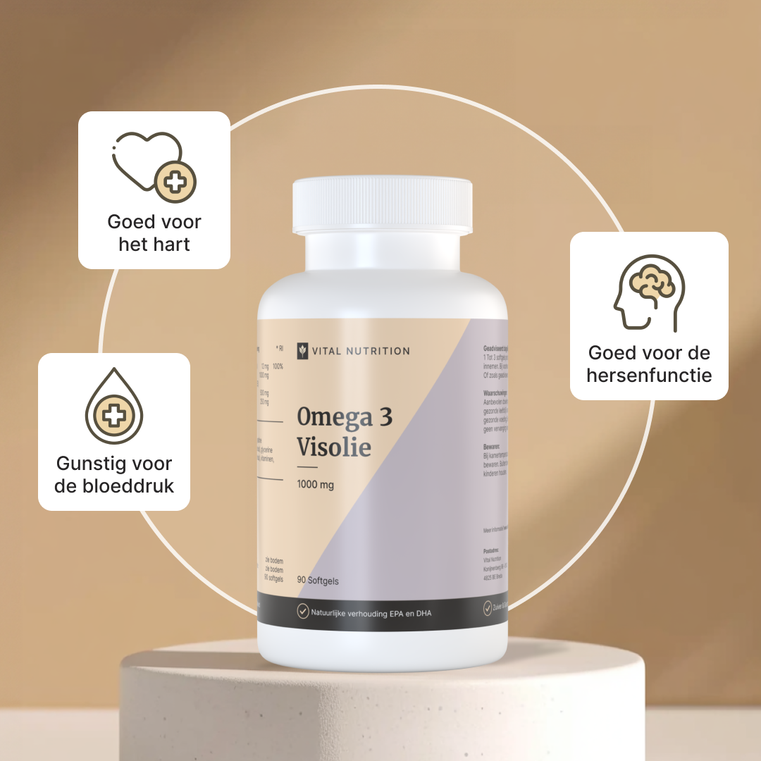 Gezondheidsvoordelen van Vital Nutrition Omega 3 Visolie - 1000 mg