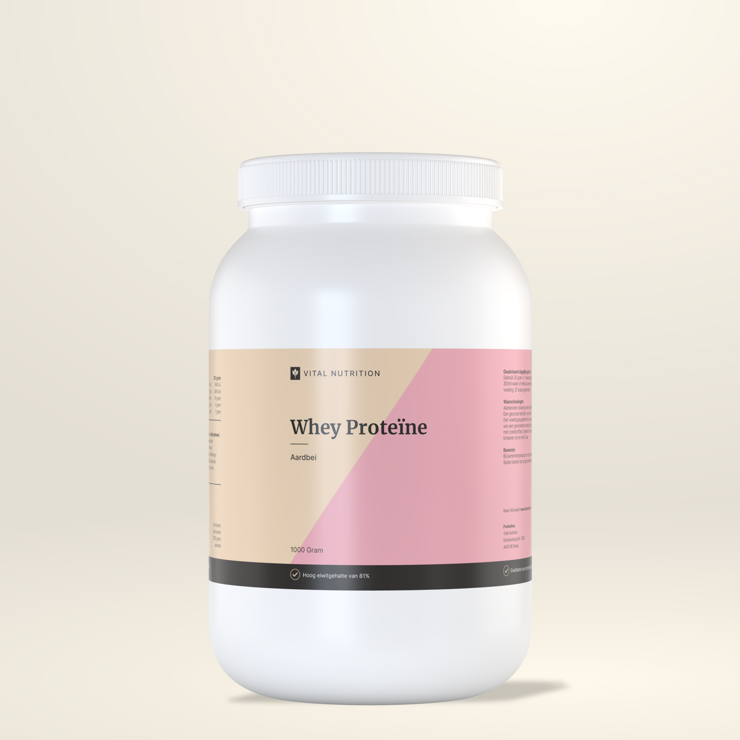 Vital Nutrition Whey Proteïne aardbei