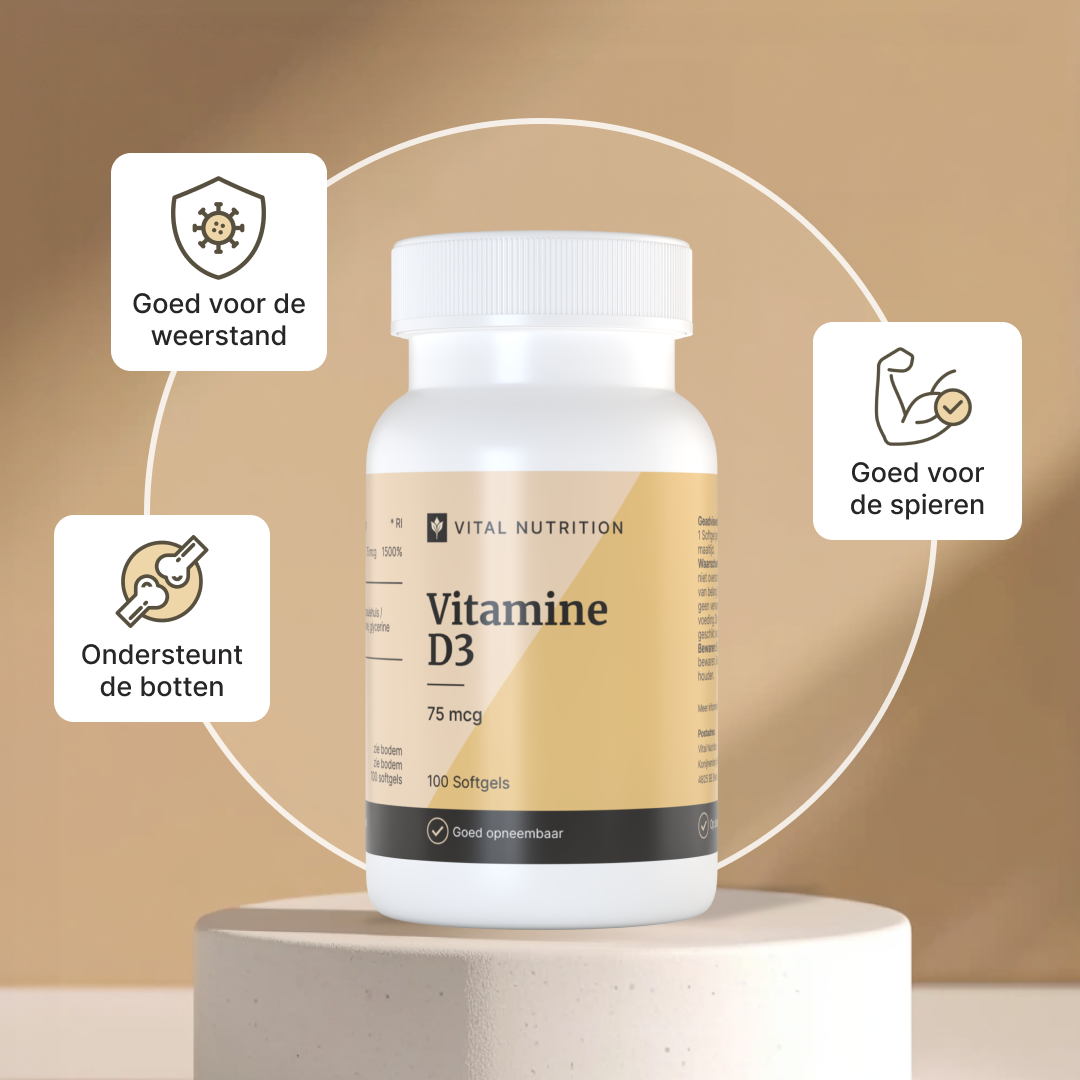 Gezondheidsvoordelen van Vital Nutrition Vitamine D3 - 75 mcg