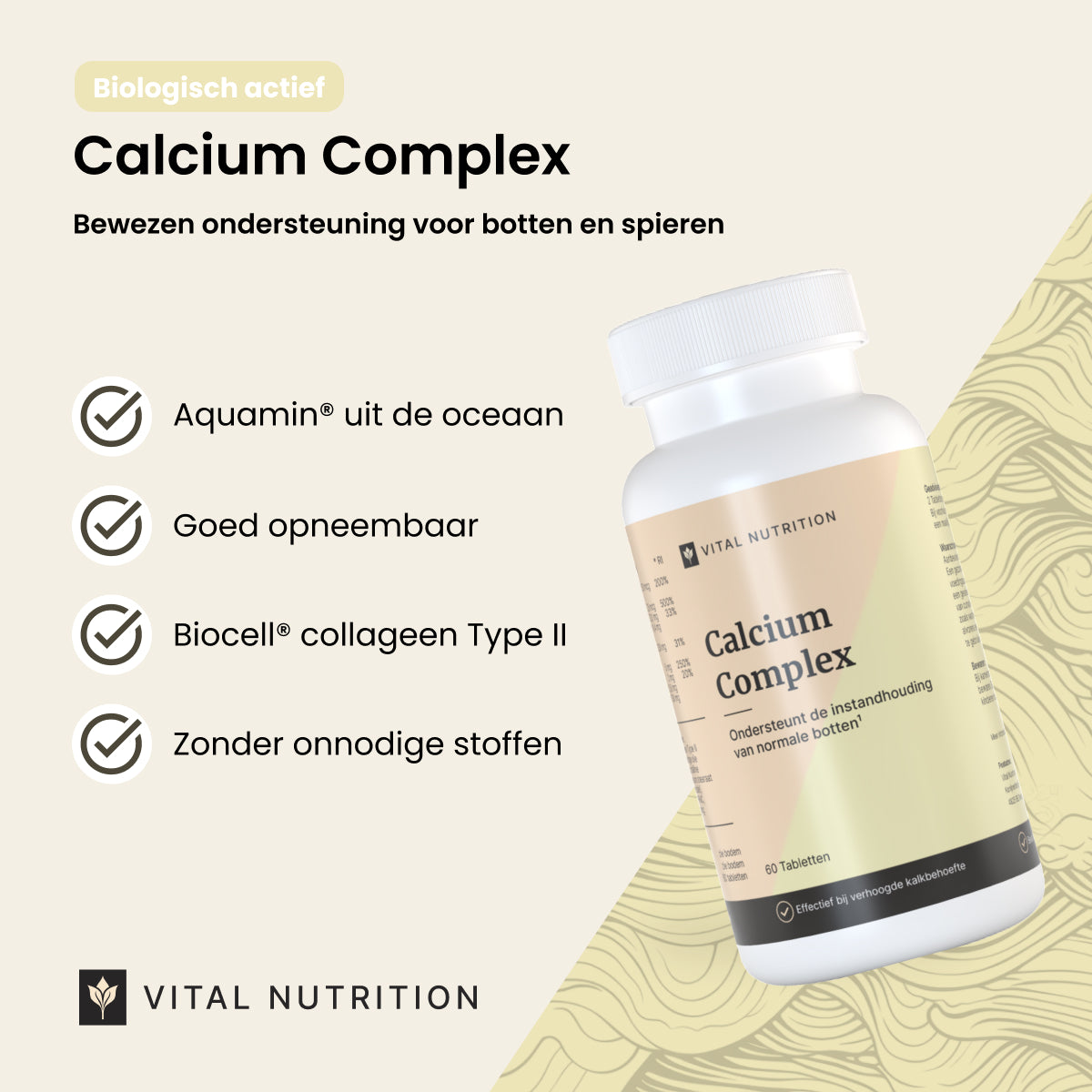 Productvoordelen van Vital Nutrition Calcium Complex