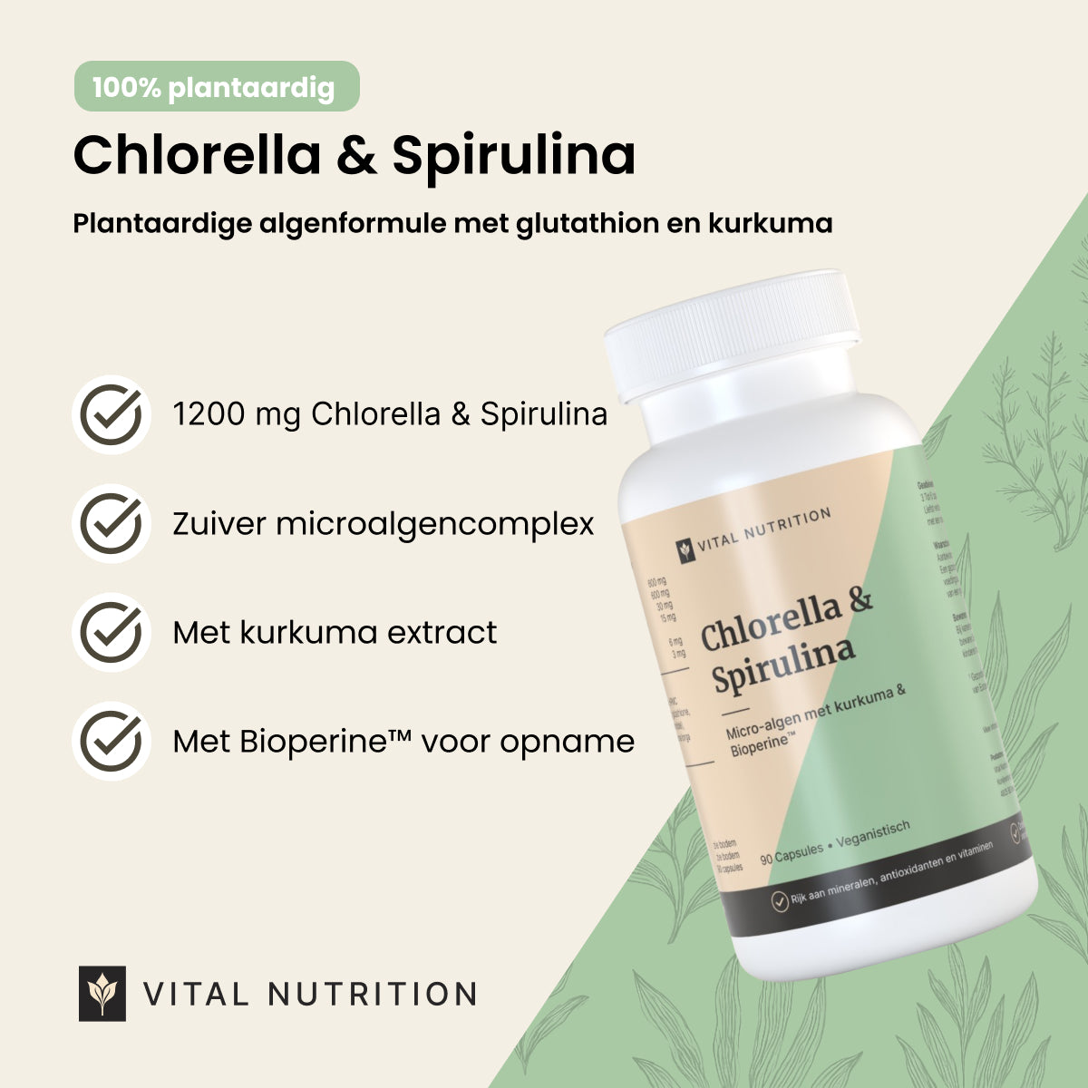 Chlorella en Spirulina productvoordelen - Vital Nutrition