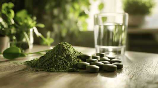 Chlorella poeder en tabletten