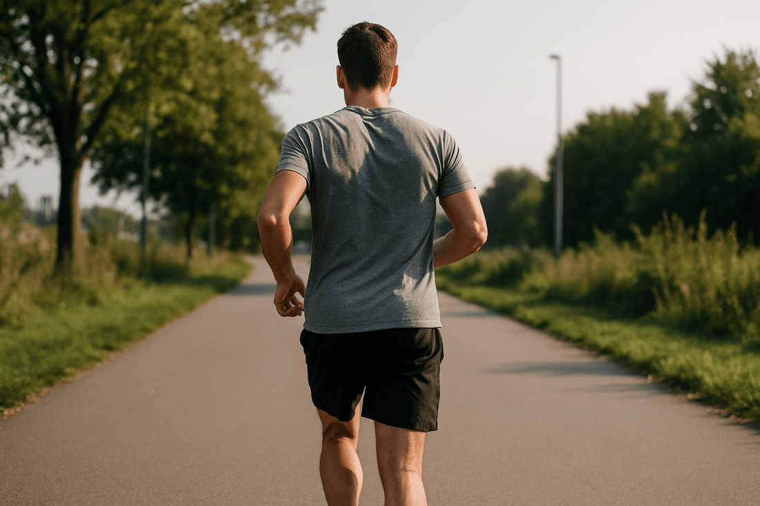 Man buiten hardlopen