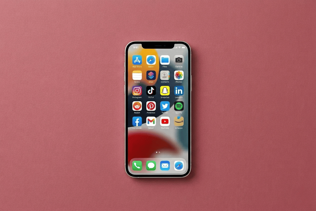 telefoon met social media apps