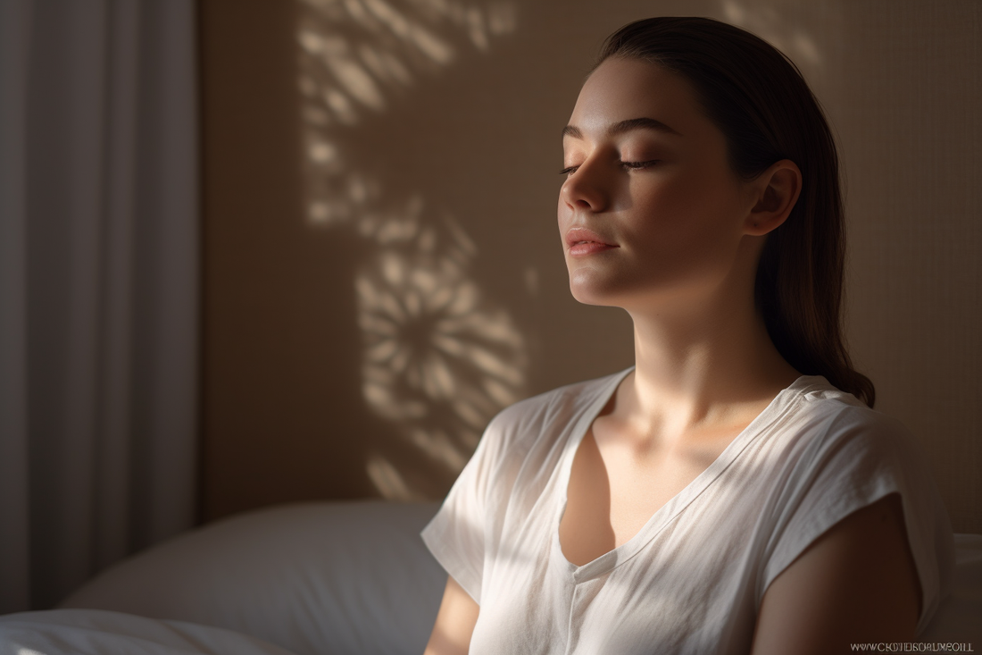 Jonge vrouw rust en ontspanning