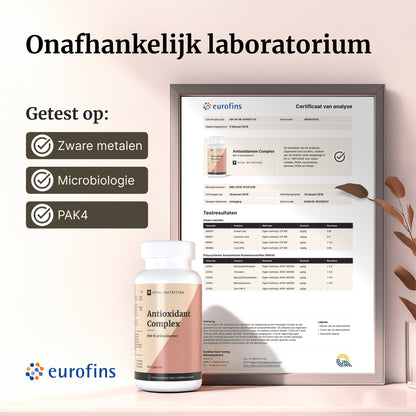 Certificaat van analyse - Vital Nutrition Antioxidant Complex