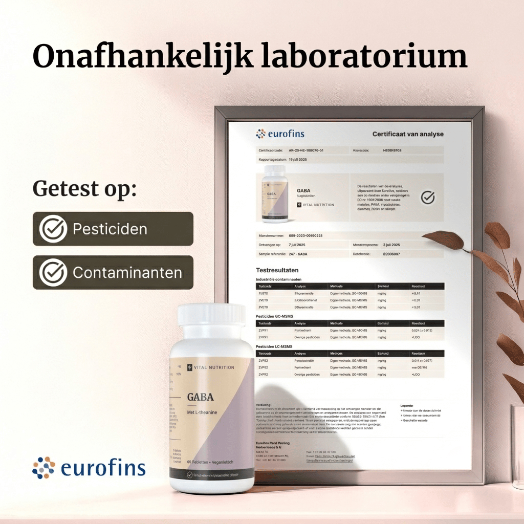Certificaat van analyse - Vital Nutrition GABA