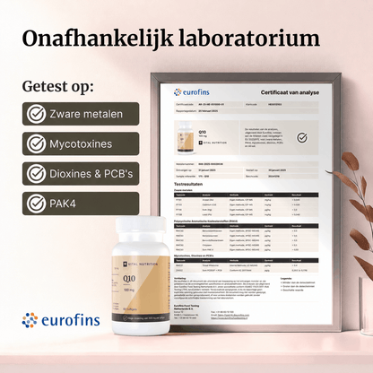 Certificaat van analyse - Vital Nutrition Q10