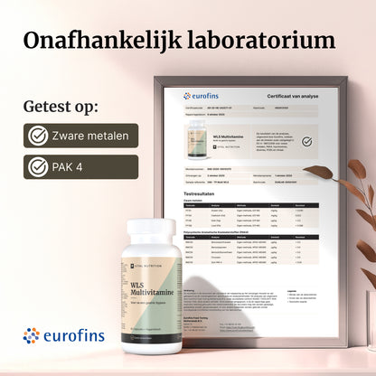 Certificaat van analyse - Vital Nutrition WLS Multivitamine