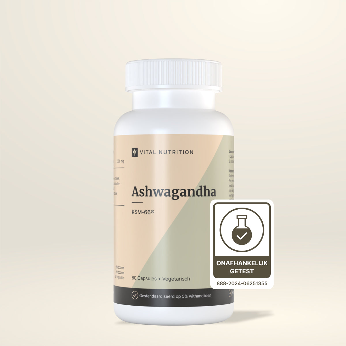 Ashwagandha KSM-66 van Vital Nutrition onafhankelijk getest