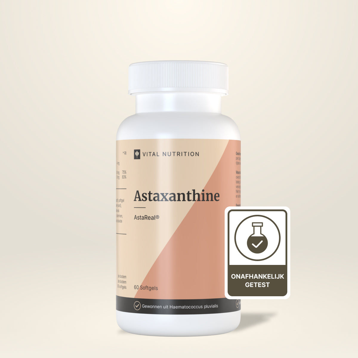 Astaxanthine  van Vital Nutrition onafhankelijk getest