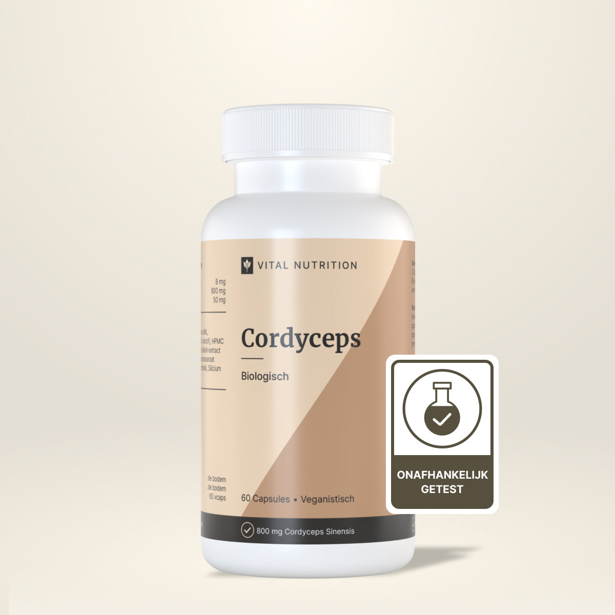 Cordyceps van Vital Nutrition onafhankelijk getest