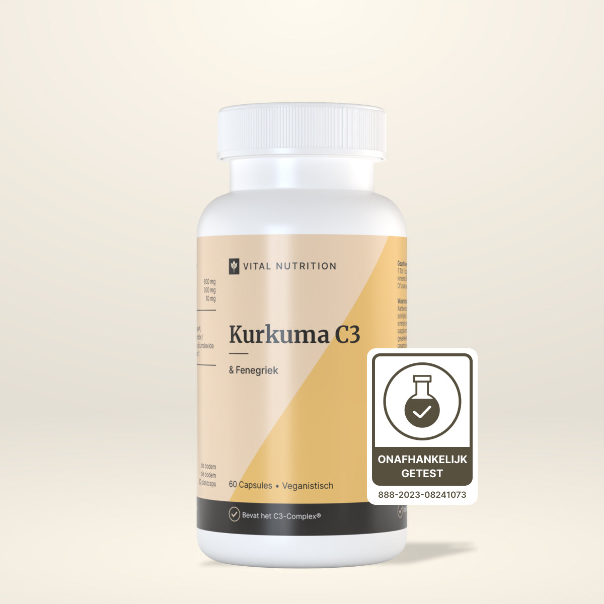 Kurkuma C3 van Vital Nutrition onafhankelijk getest