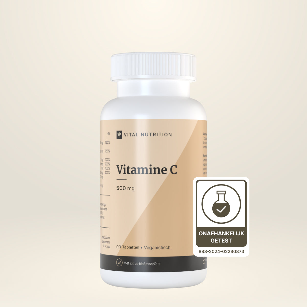 Vitamine C 500 mg van Vital Nutrition onafhankelijk getest