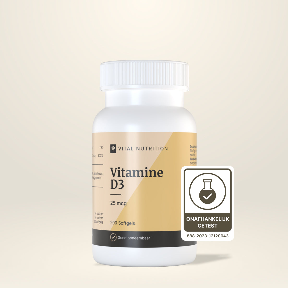 Vitamine D3 25 mcg van Vital Nutrition onafhankelijk getest