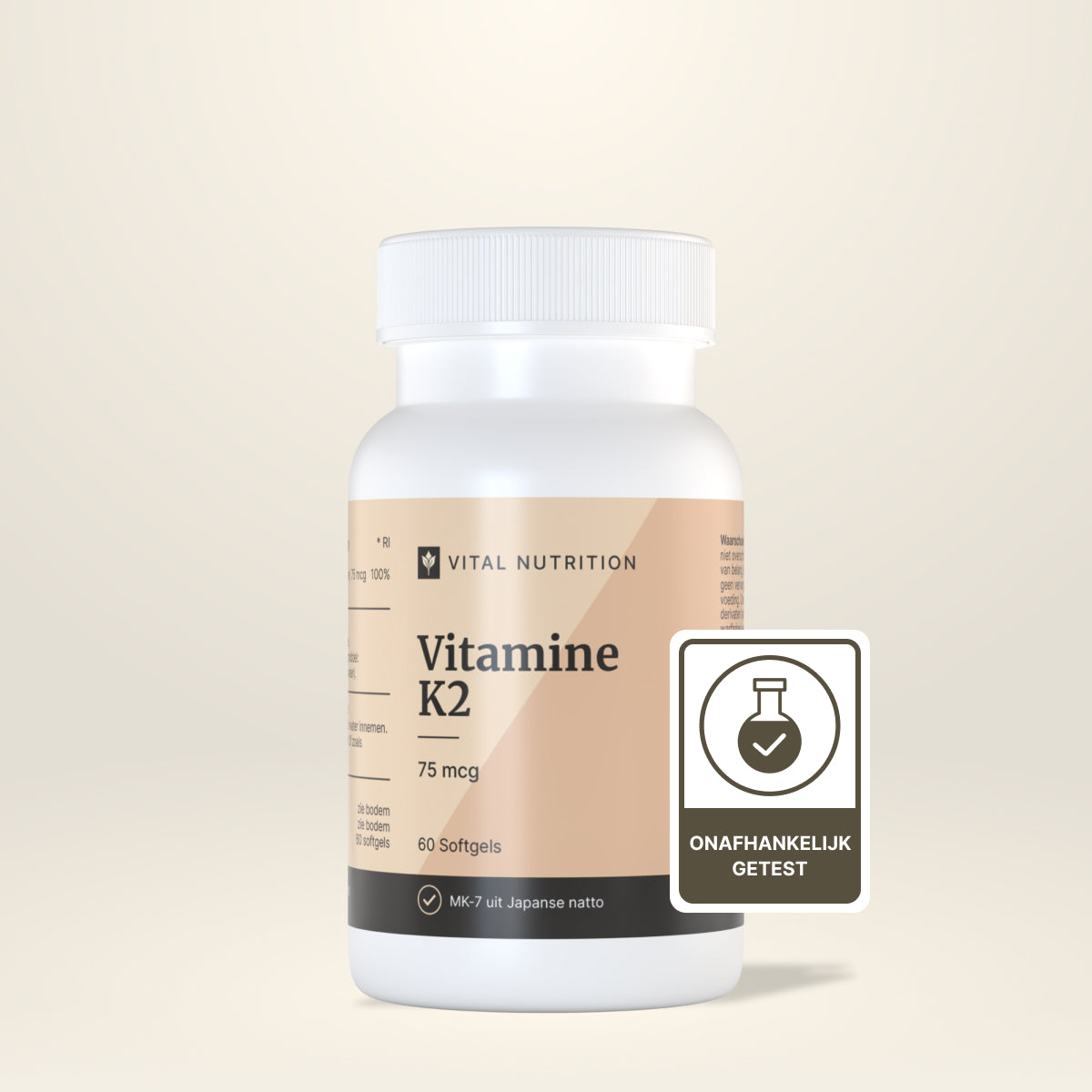 Vitamine K2 75 mcg van Vital Nutrition onafhankelijk getest