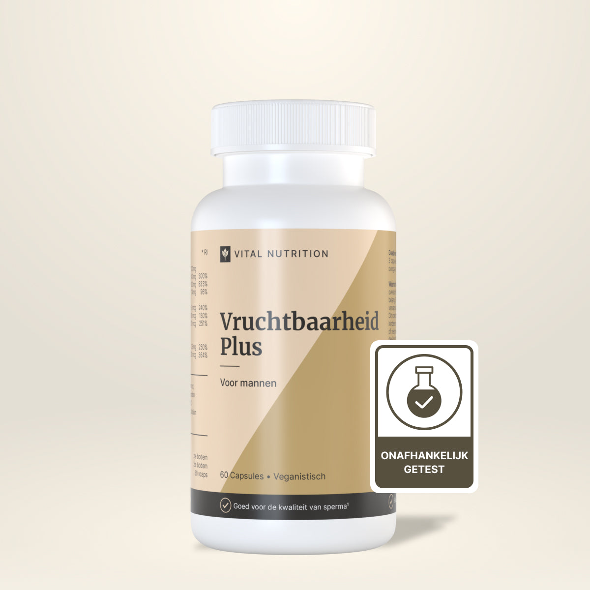 Vruchtbaarheid Plus Man  van Vital Nutrition onafhankelijk getest