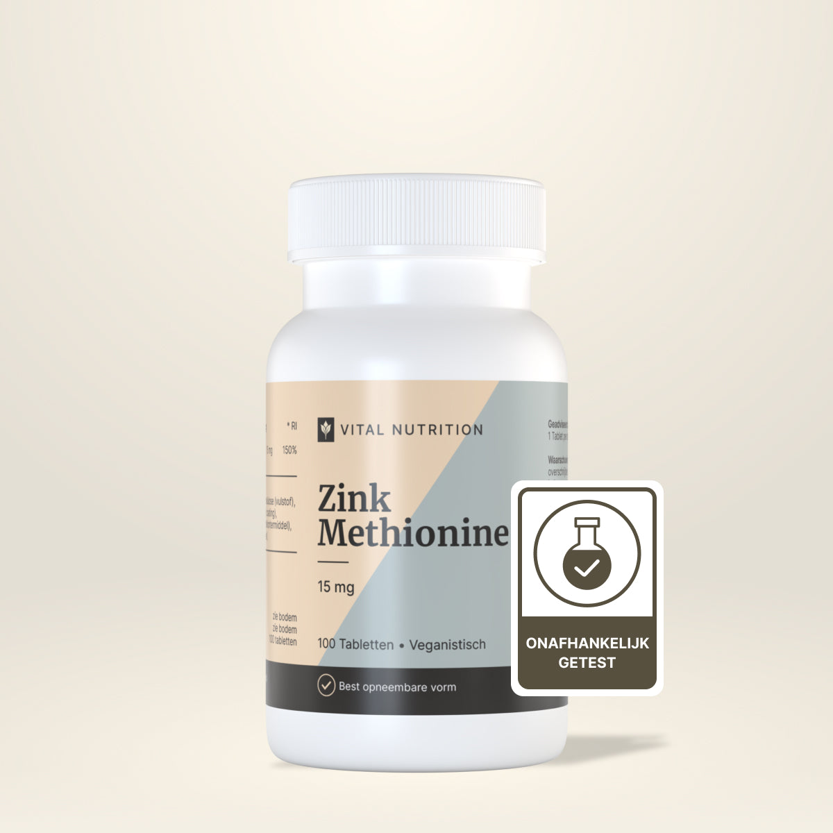 Zink Methionine van Vital Nutrition onafhankelijk getest