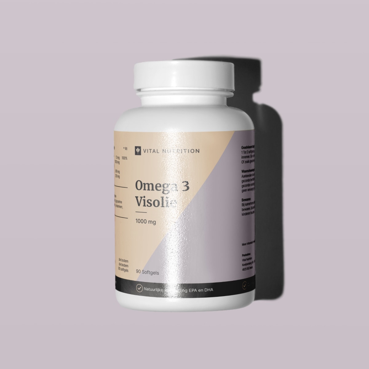 Omega 3 Visolie - 1000 mg van Vital Nutrition