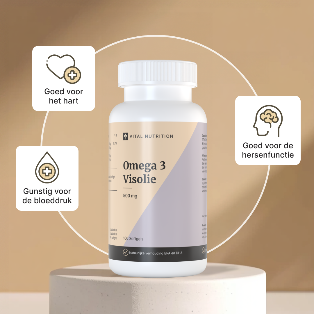 Gezondheidsvoordelen van Vital Nutrition Omega 3 Visolie - 500 mg