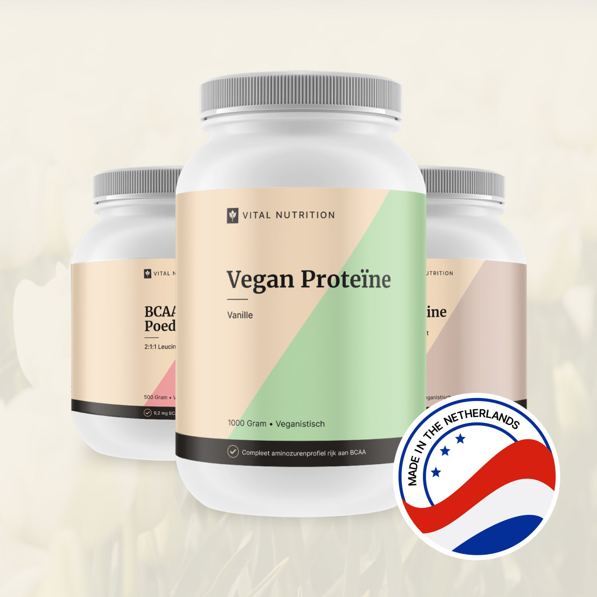 Vegan Proteïne van Vital Nutrition geproduceerd in Nederland