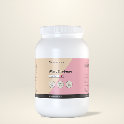 Whey Proteïne smaak aardbei van Vital Nutrition