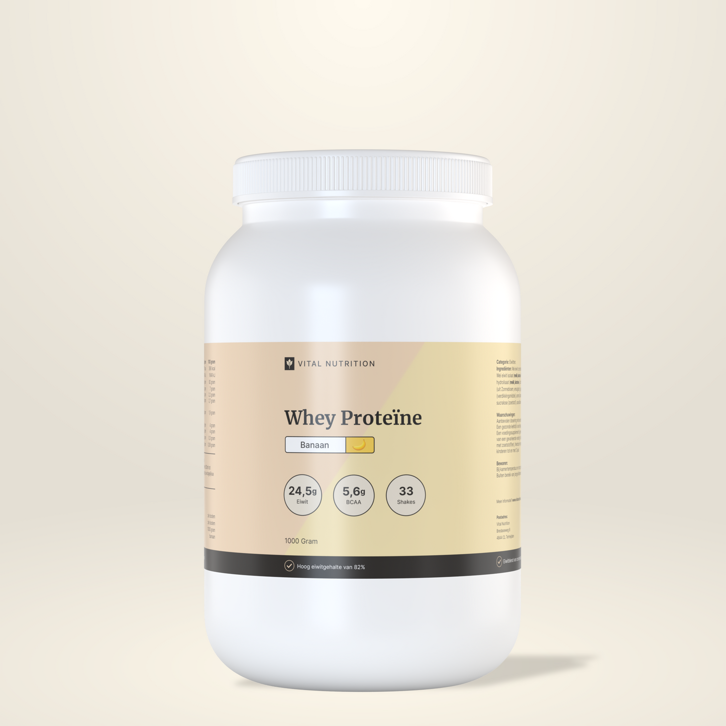 Whey Proteïne smaak banaan van Vital Nutrition