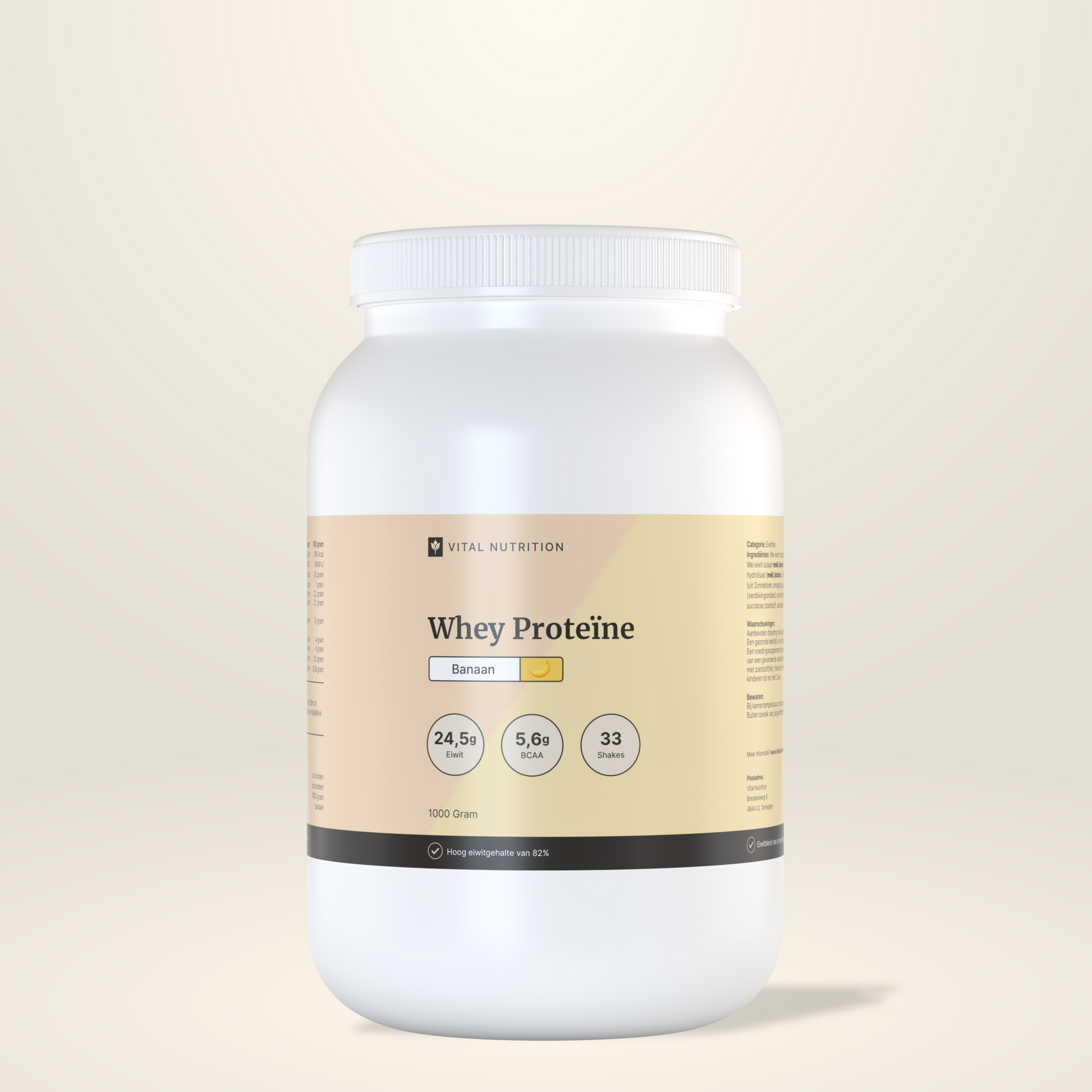 Whey Proteïne smaak banaan van Vital Nutrition