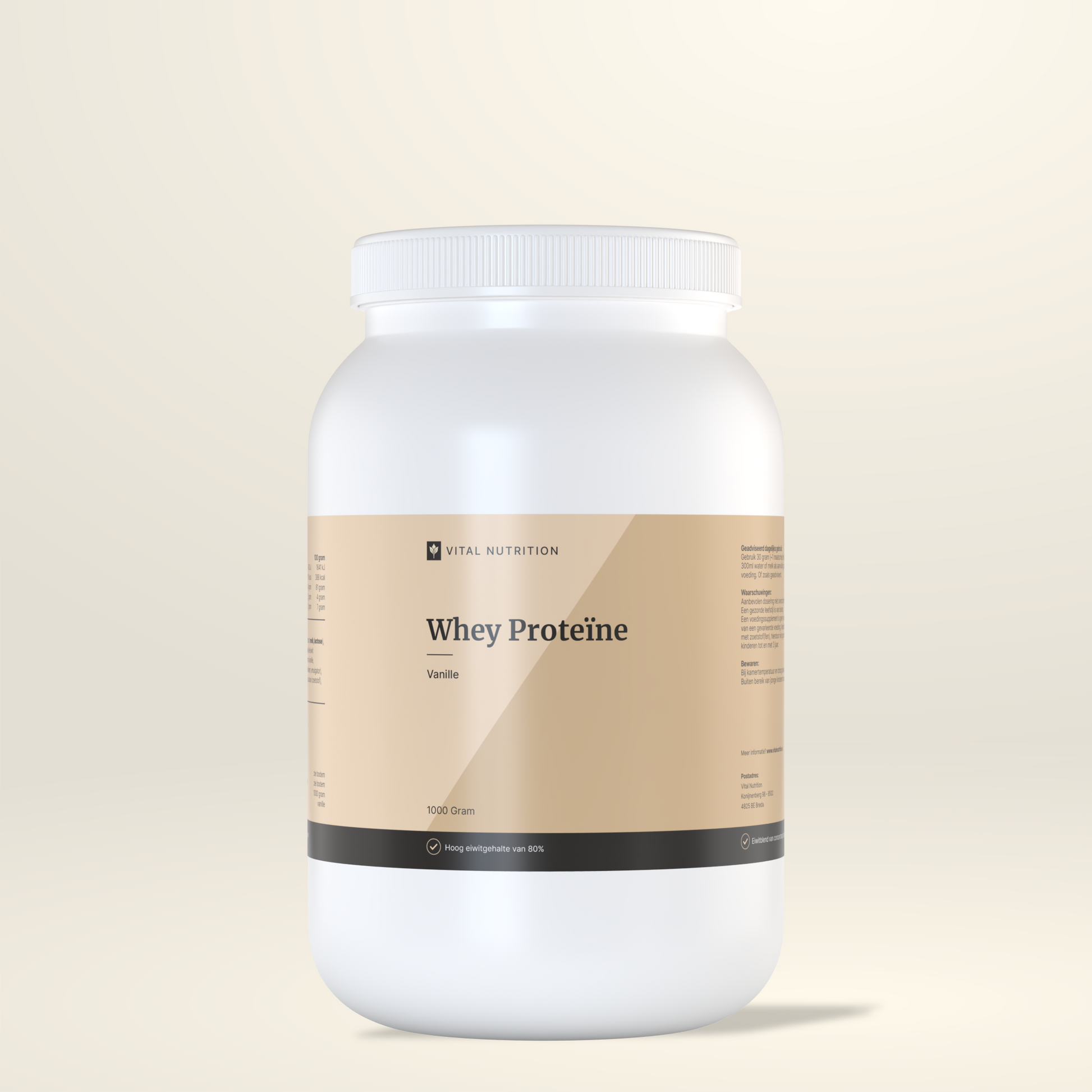 Vital Nutrition Whey Proteïne vanille