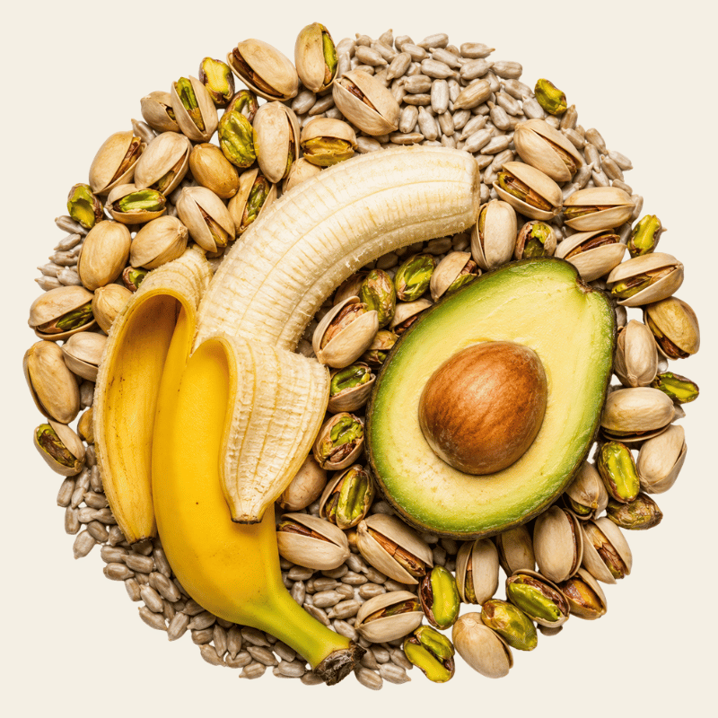 Verse bananen, kikkererwten en paprika als bronnen van vitamine B6