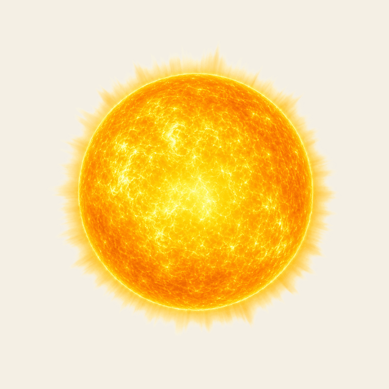 Schijnende zon en zonlicht