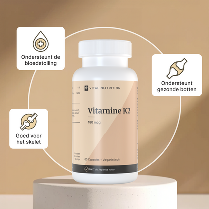 Gezondheidsvoordelen van Vital Nutrition Vitamine K2 180 mcg