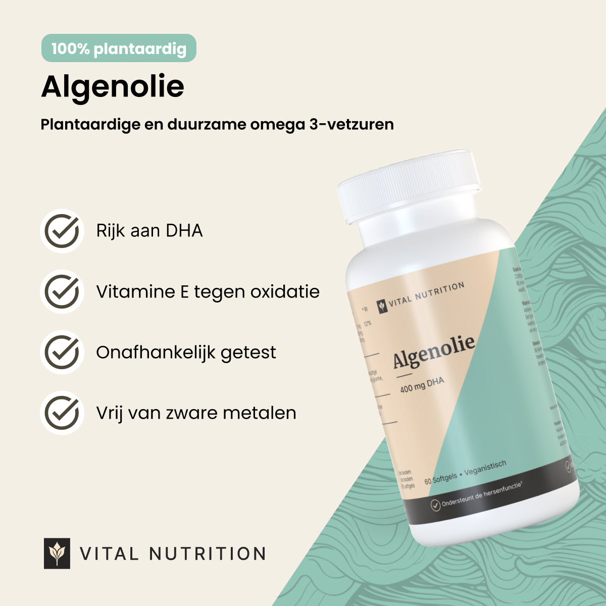 Productvoordelen van Vital Nutrition Algenolie