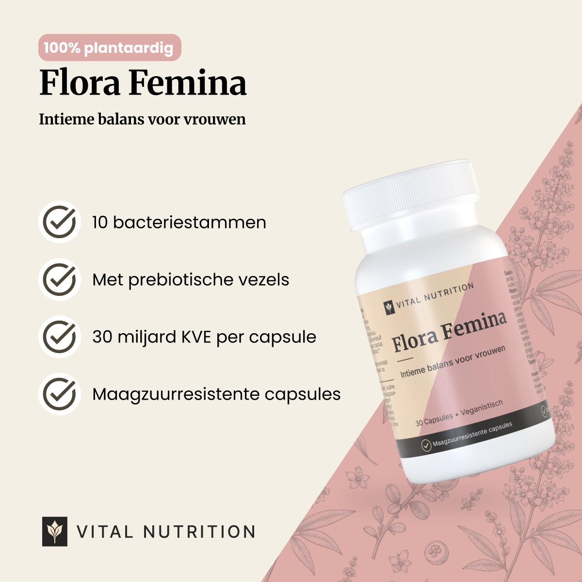 Flora Femina productvoordelen - Vital Nutrition