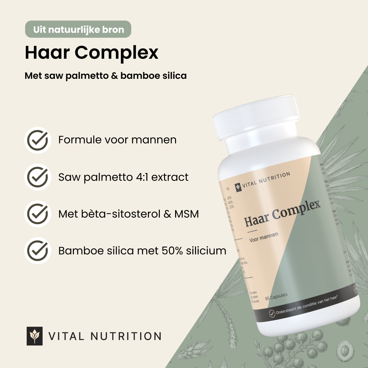 Haar Complex man productvoordelen - Vital Nutrition