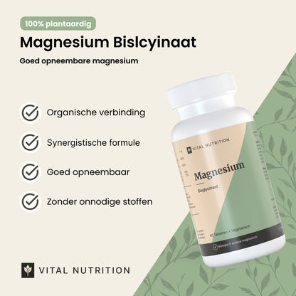 Productvoordelen van Vital Nutrition Magnesium Bisglycinaat