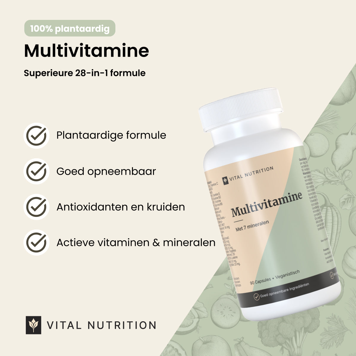 Productvoordelen van Vital Nutrition Multivitamine