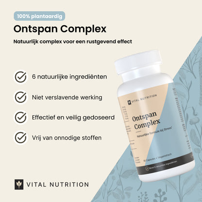 Productvoordelen van Vital Nutrition Ontspan Complex