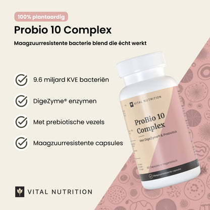 Product voordelen van ProBio 10 Complex probiotica van Vital Nutrition