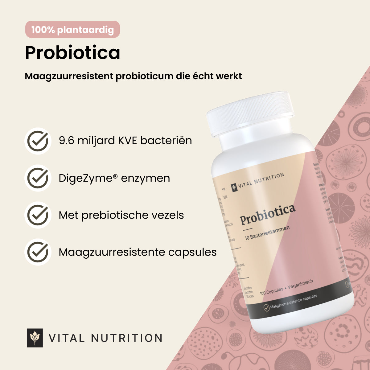 Productvoordelen van Vital Nutrition Probiotica