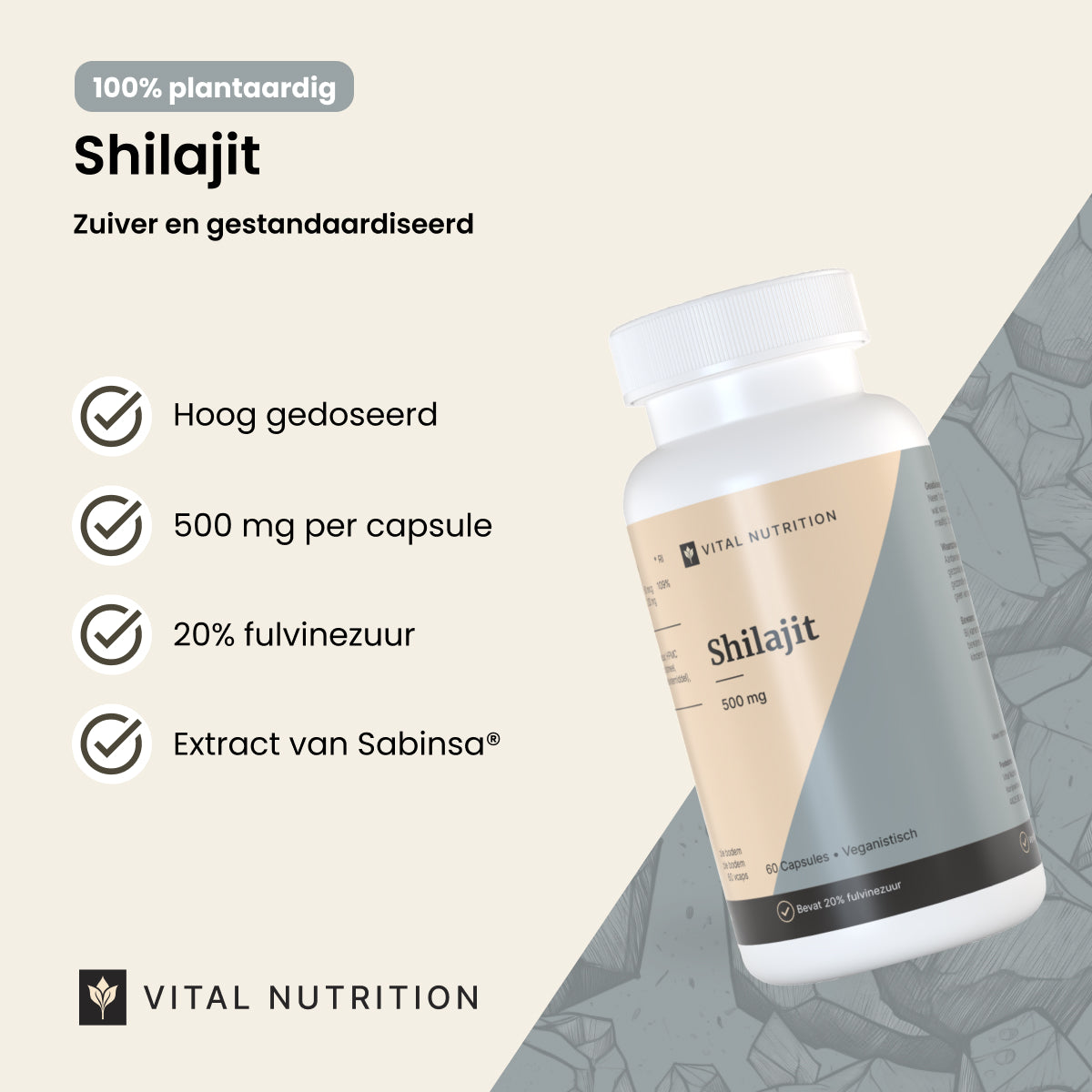 Productvoordelen van Vital Nutrition Shilajit