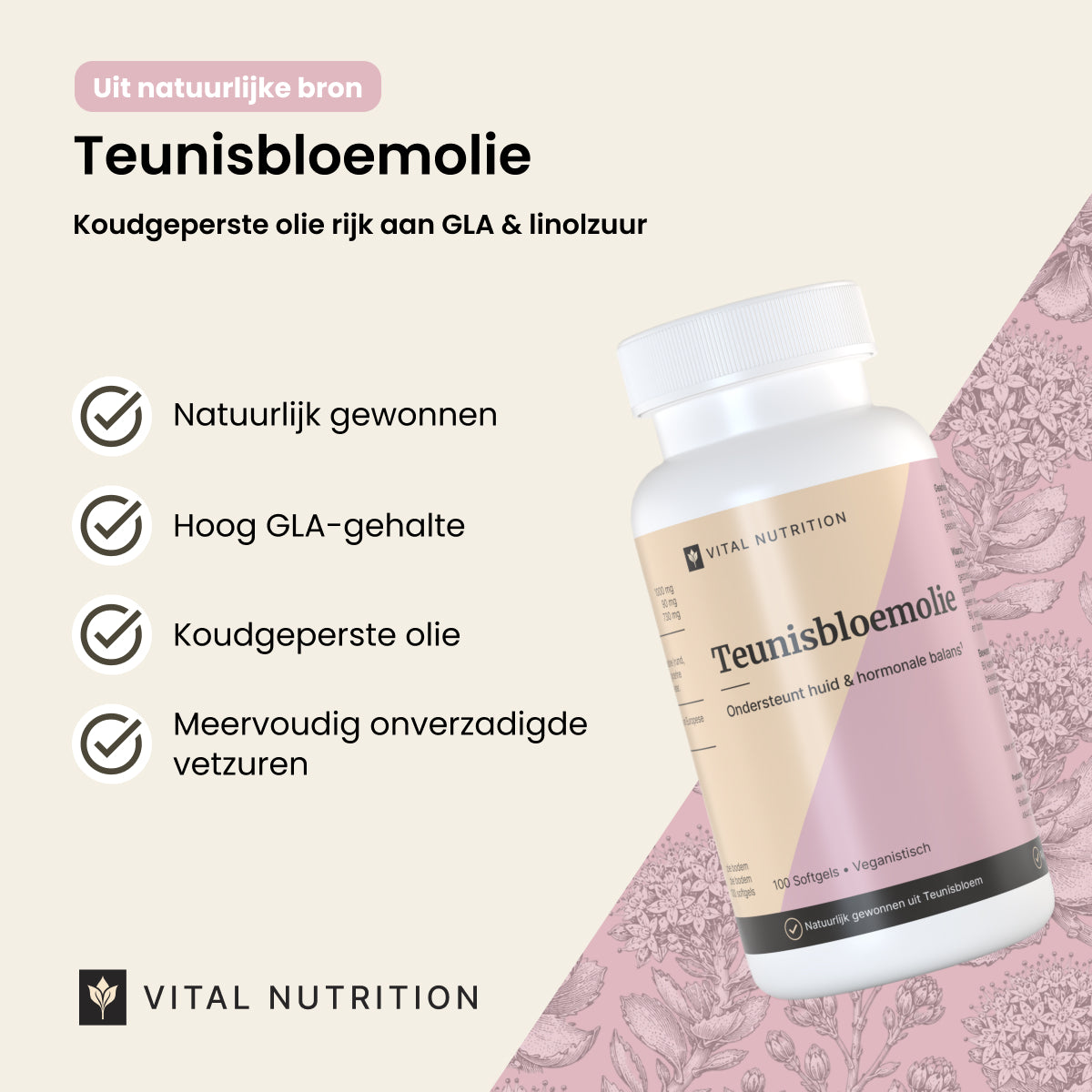 Teunisbloemolie productvoordelen - Vital Nutrition