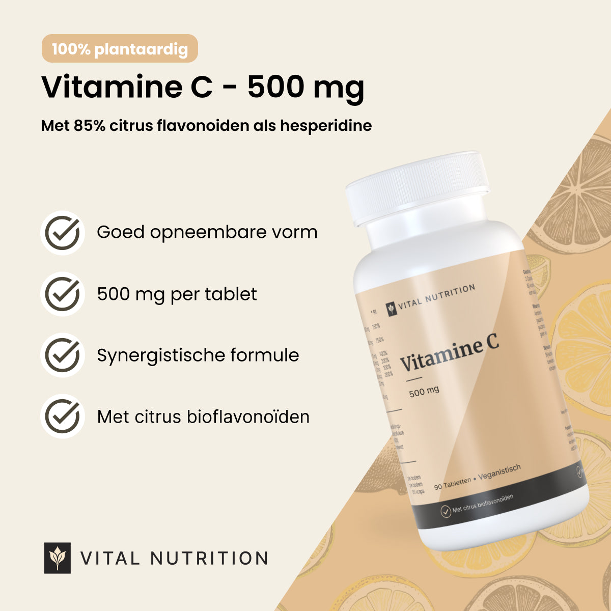 Productvoordelen van Vitamine C - 500 mg Vital Nutrition