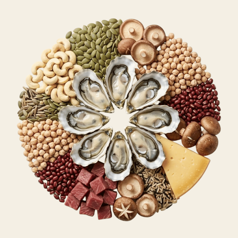 Oesters, pompoenpitten en volle granen als natuurlijke bronnen van zink